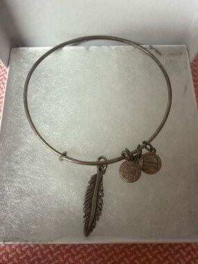 Feather Alex and Ani Bangle Charm bracelet